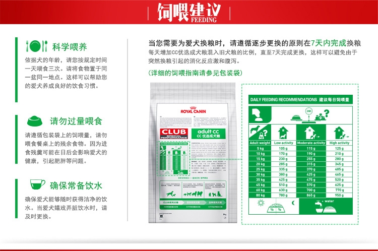 法国皇家ROYAL CANIN 成犬粮狗粮8kg CC