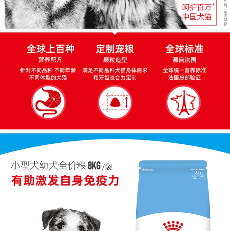 法国皇家Royal Canin 小型犬幼犬粮 8kg