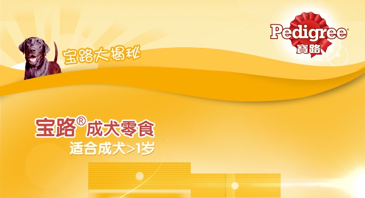 宝路Pedigree 倍亮宝毛发强韧亮泽磨牙棒狗零食 75g