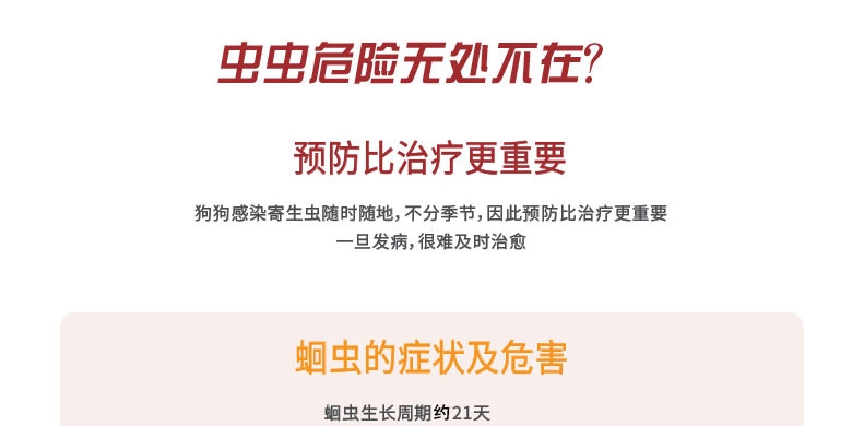 福来恩犬心保 牛肉块11kg内小型犬体内驱虫药单粒 蛔虫钩虫心丝虫打虫药
