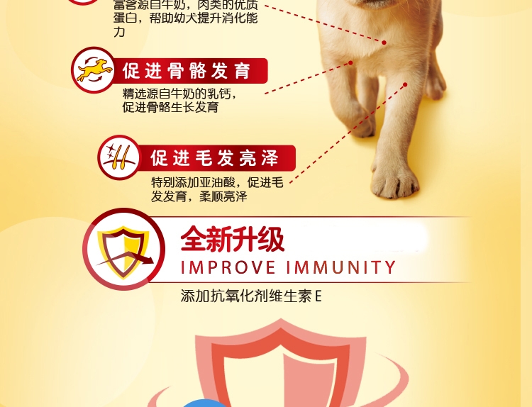 宝路 幼犬粮肉类奶蔬菜谷物配方狗粮1.3kg