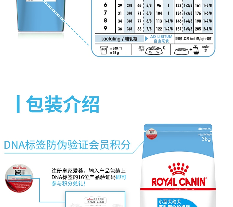 法国皇家ROYAL CANIN 小型犬粮怀孕哺乳离乳奶糕 3kg