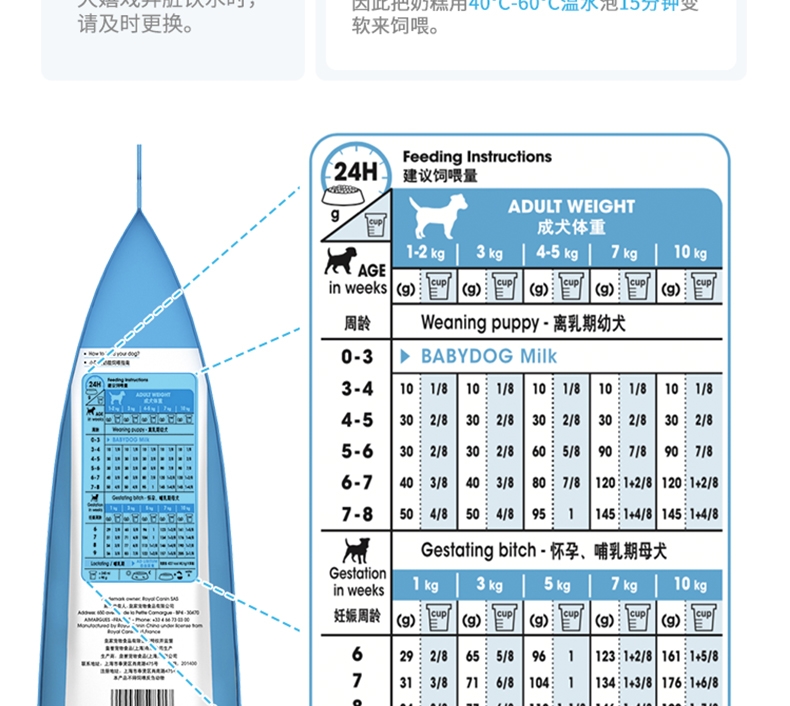 法国皇家ROYAL CANIN 小型犬离乳期奶糕1kg MIS30