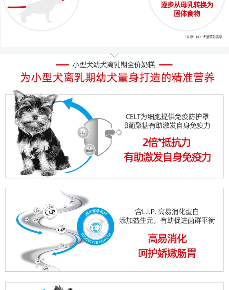 法国皇家Royal Canin 小型犬幼犬离乳期奶糕粮 1kg