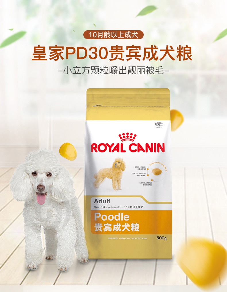 法国皇家ROYAL CANIN 泰迪贵宾成犬粮专用狗粮500g PD30
