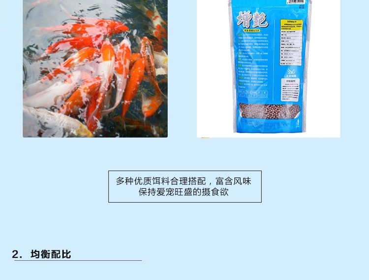 三友创美三元 增艳锦鲤鱼粮饲料 450g