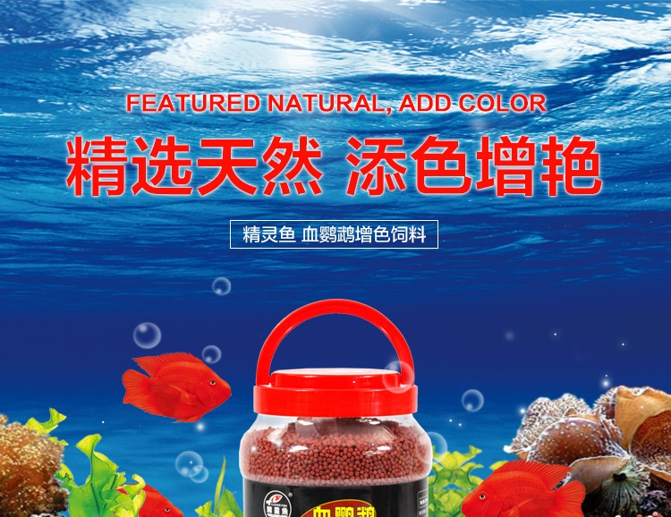 精灵鱼 血鹦鹉增色饲料1kg 发财鱼鱼粮