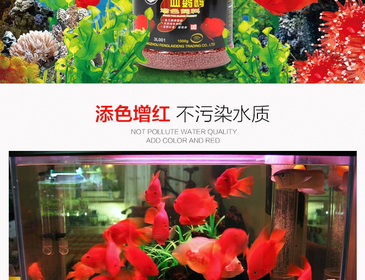 精灵鱼 血鹦鹉增色饲料1kg 发财鱼鱼粮