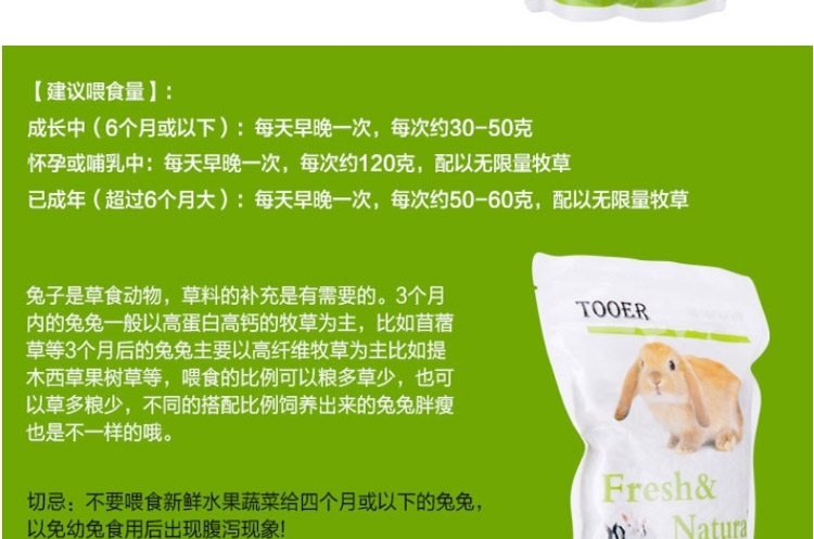 全营养天然私房粮 优质除臭兔粮(天然兔粮)