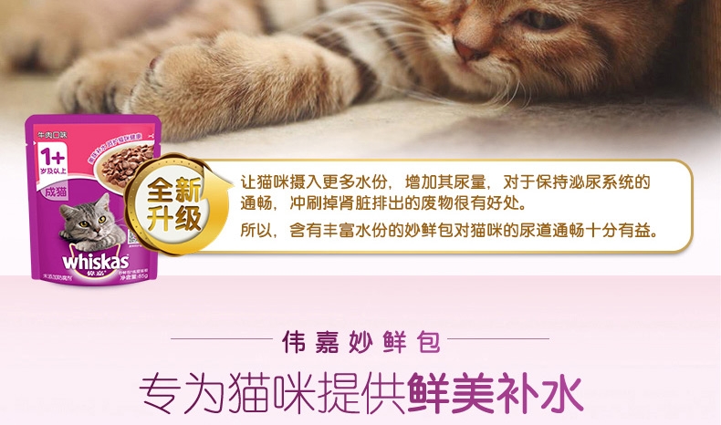 伟嘉 精选牛肉成猫妙鲜包 85g