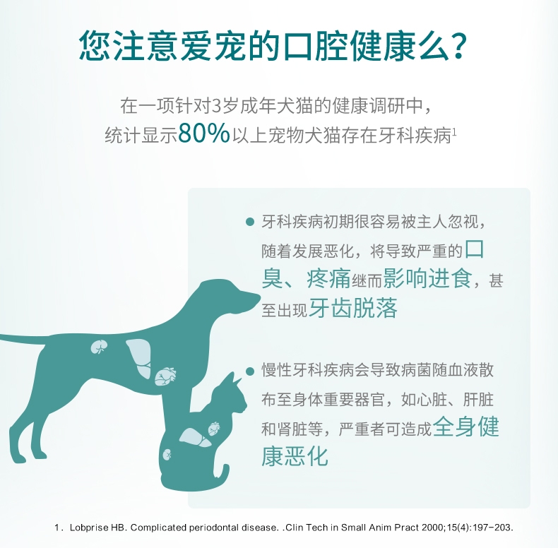法国维克Virbac 猫狗复合酶牙膏套装牙刷牙膏 70g 去牙菌斑 清新口气 法国进口