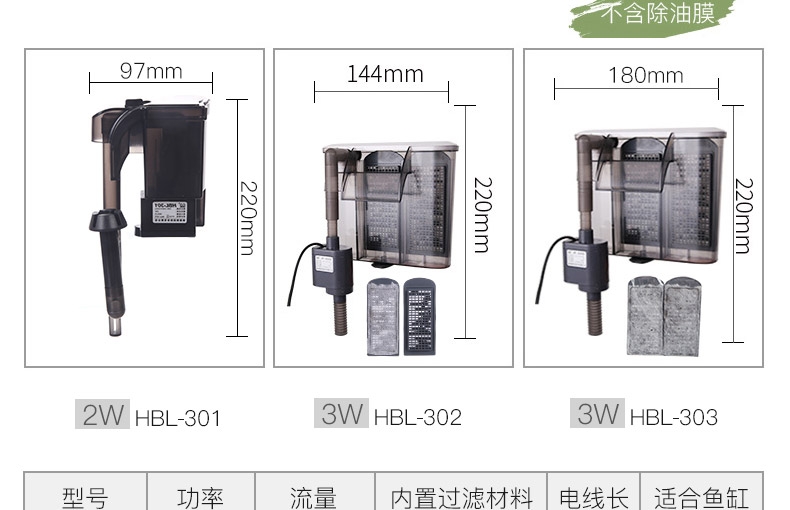 森森 壁挂式过滤器HBL系列瀑布过滤泵