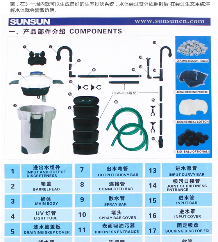 森森 鱼缸外置过滤桶HW-303B带UV紫外线菌灯 1.2m以内鱼缸适用