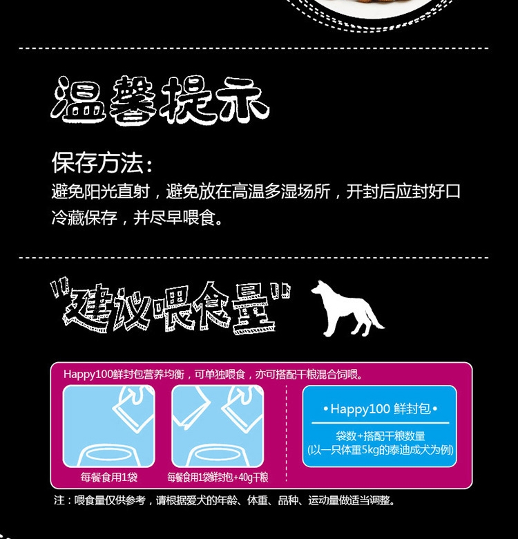 顽皮Wanpy happy100系列成犬牛肉午餐肉鲜封包80g 狗湿粮