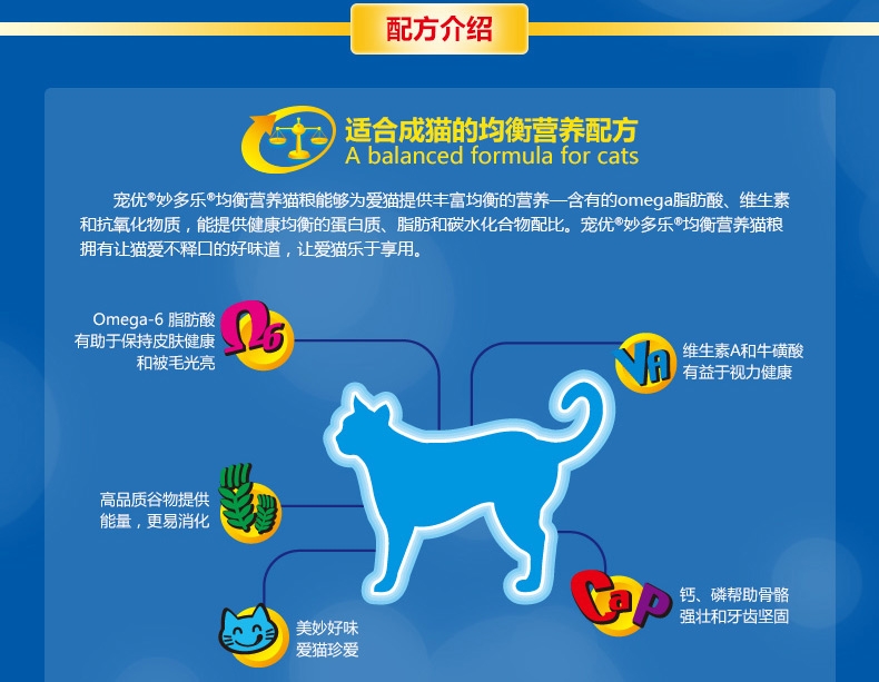 妙多乐CatChow 成猫粮均衡营养猫粮1.5kg