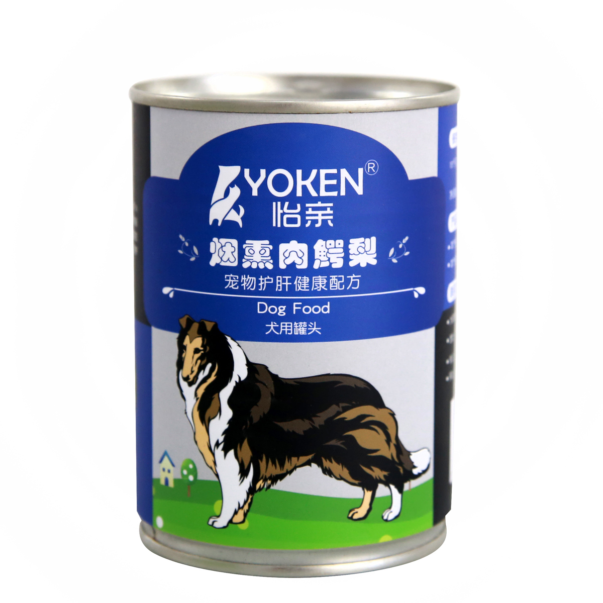 怡亲yoken 烟熏肉鳄梨配方狗罐头375g 狗湿粮