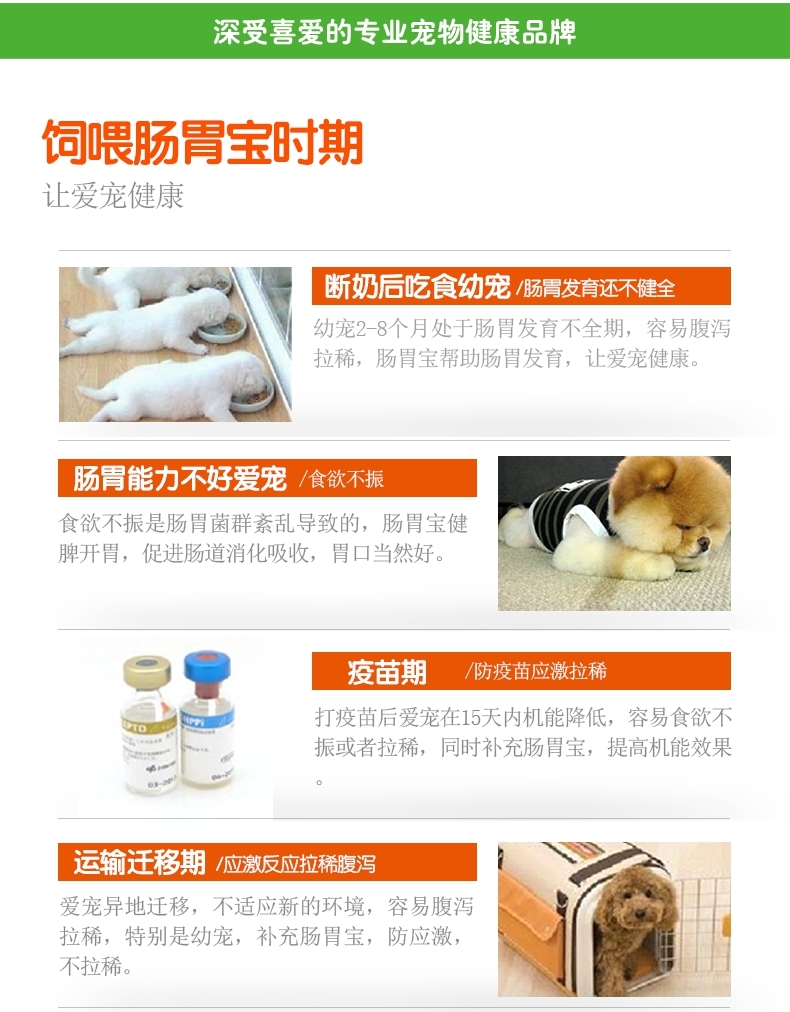 小宠EHD 犬猫肠胃宝益生菌10包 调理肠胃促消化