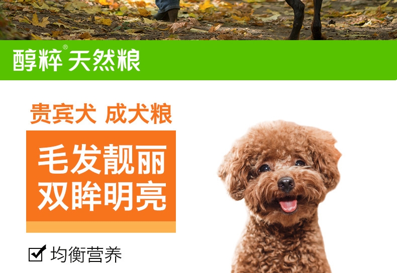 醇粹 泰迪贵宾成犬粮天然狗粮3kg 泰迪狗粮