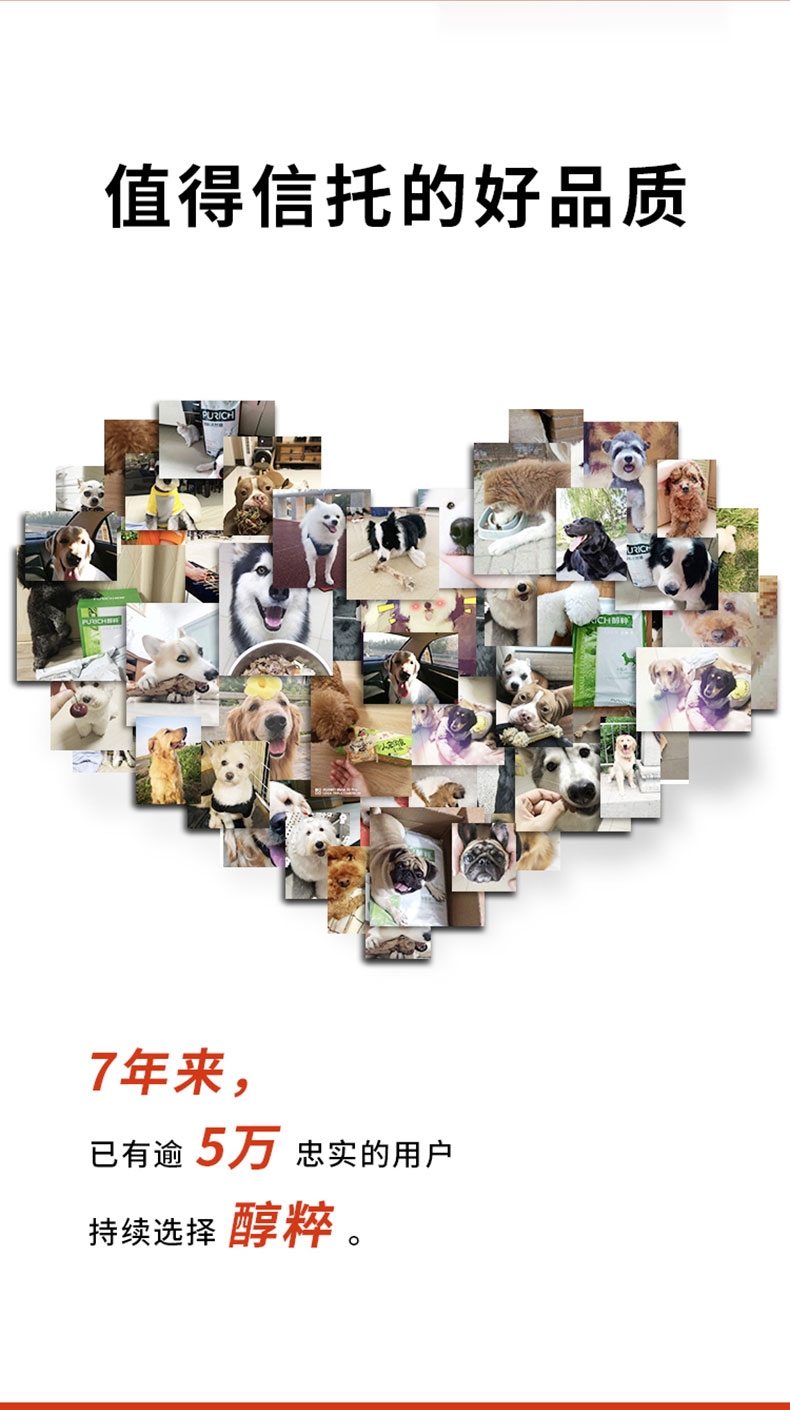 醇粹 大型犬奶糕及幼犬粮 500g 55%含肉量