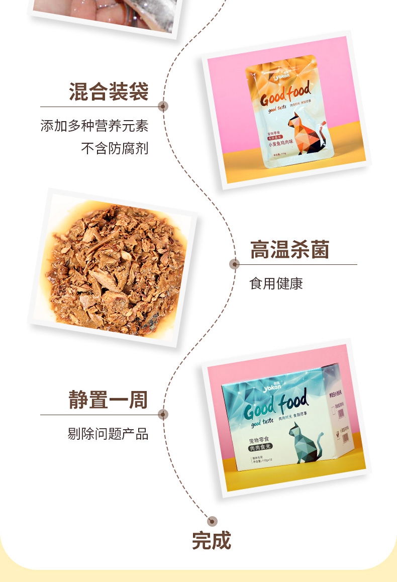 怡亲Yoken 金枪鱼吞拿鱼海鲜鲜封包猫湿粮 110g