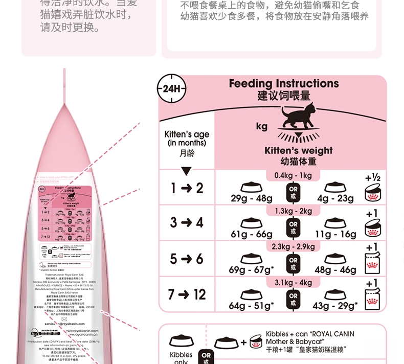 皇家ROYAL CANIN 12月以下及怀孕期母猫幼猫粮2kg K36