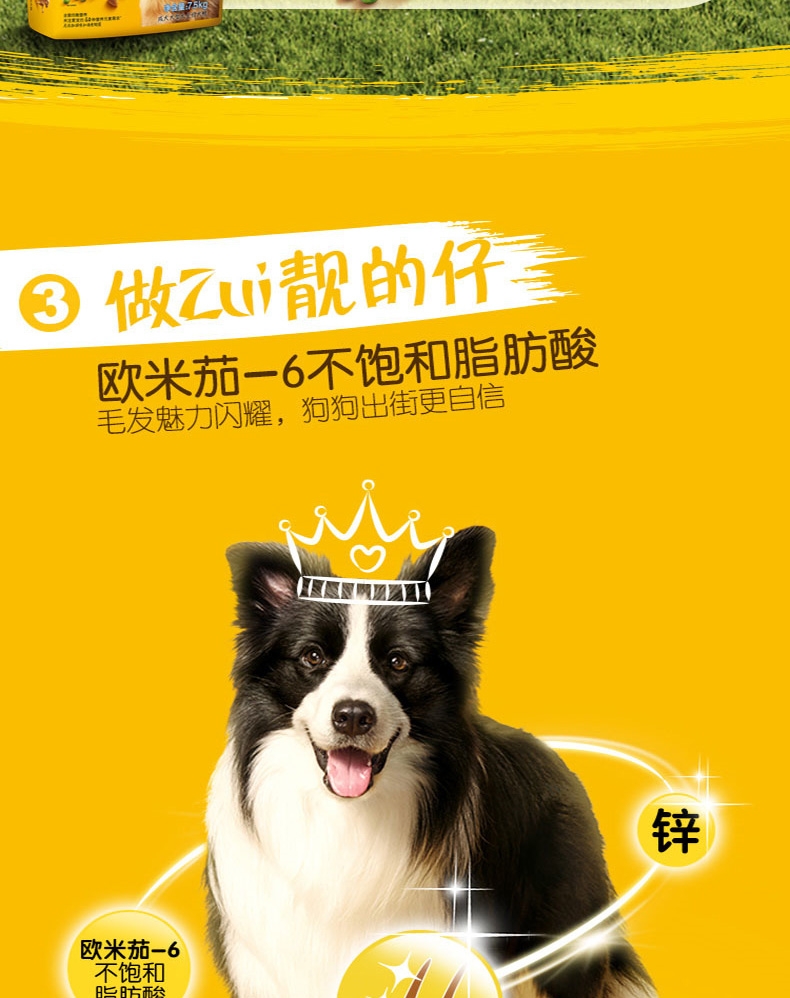 宝路Pedigree 牛肉蔬菜口味大型犬成犬粮 7.5kg