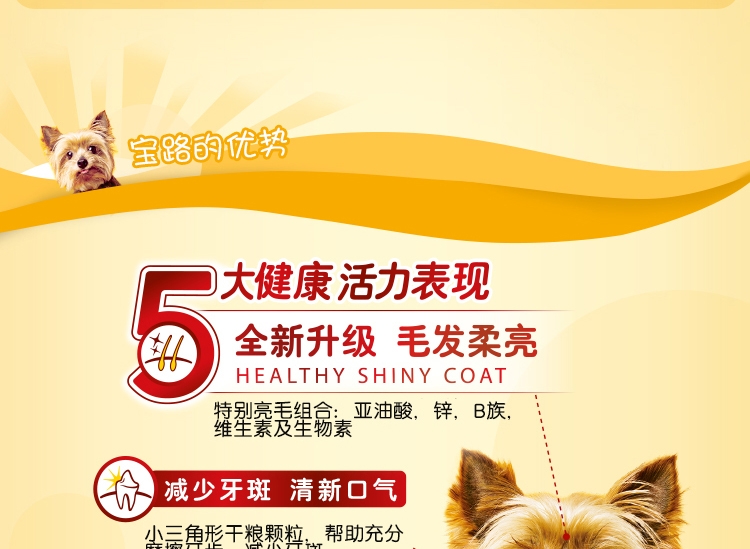 宝路Pedigree 牛肉蔬菜中小型成犬粮 4kg