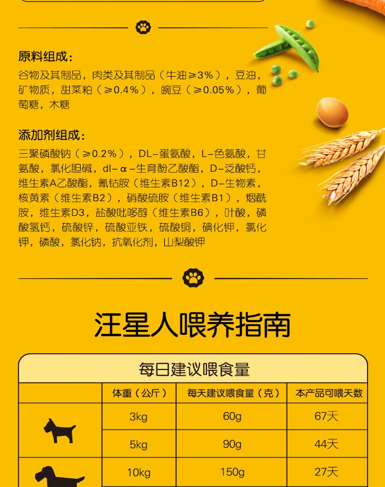 宝路Pedigree 牛肉蔬菜口味中小型犬成犬粮 4kg