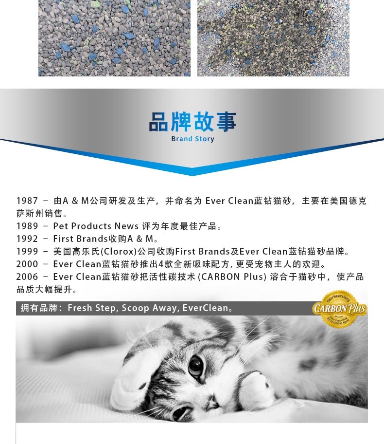 蓝钻(红标)25磅 清香抗菌低过敏猫砂适合多猫家庭 美国进口