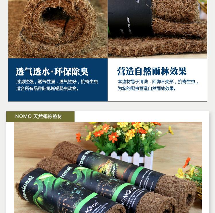 爬虫用椰棕垫材苏卡达爬虫箱造景中号39x39cm