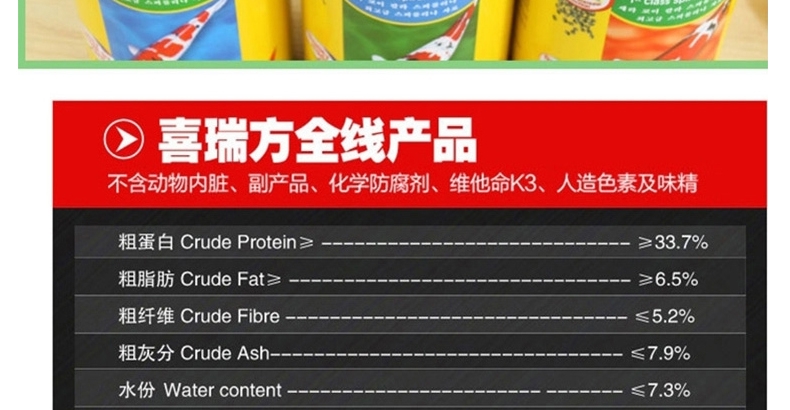 德国喜瑞SERA 锦鲤蓝绿藻增艳饲料色扬饲料鱼食