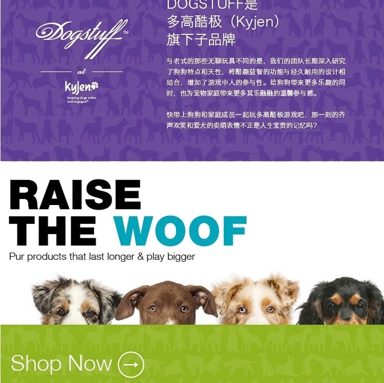 酷极Kyjen 超耐咬网球训导玩具 狗玩具单支