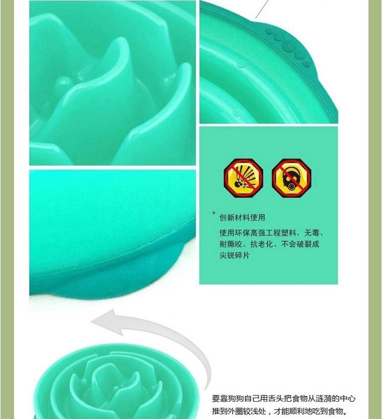 酷极Kyjen 益智时尚水滴型慢食盆缓食碗 多规格