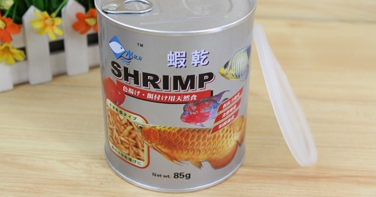 水亿方银罐虾干龙鱼地图鹦鹉海水鱼增色饲料85G