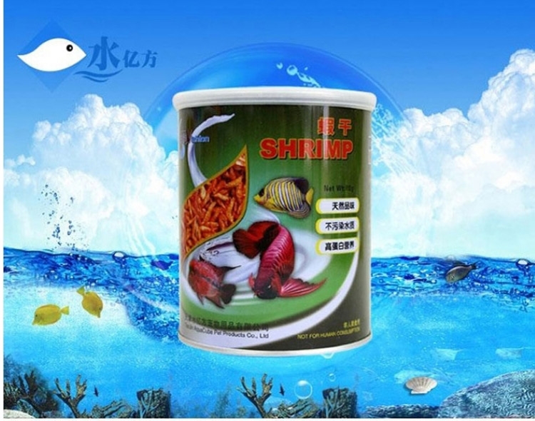 水亿方 唯纯干虾龙鱼地图鹦鹉海水鱼增色饲料80G