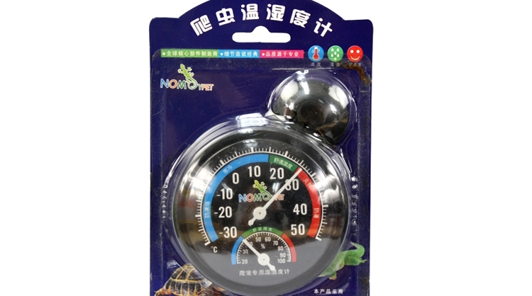 诺摩陆龟箱蜥蜴蜘蛛箱黑测温温度计湿度计-NN01