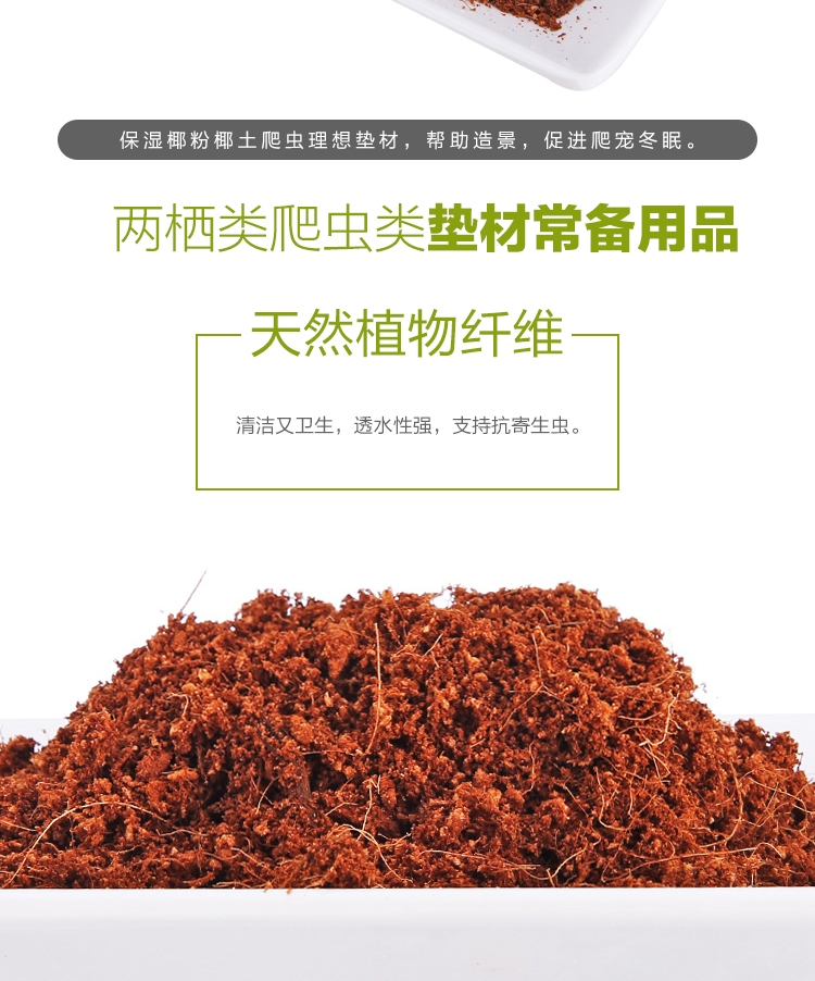 Reptile Structure 地表树保湿椰粉椰土垫材底材50g爬虫蜥蜴蜘蛛蜈蚣蝎子适用