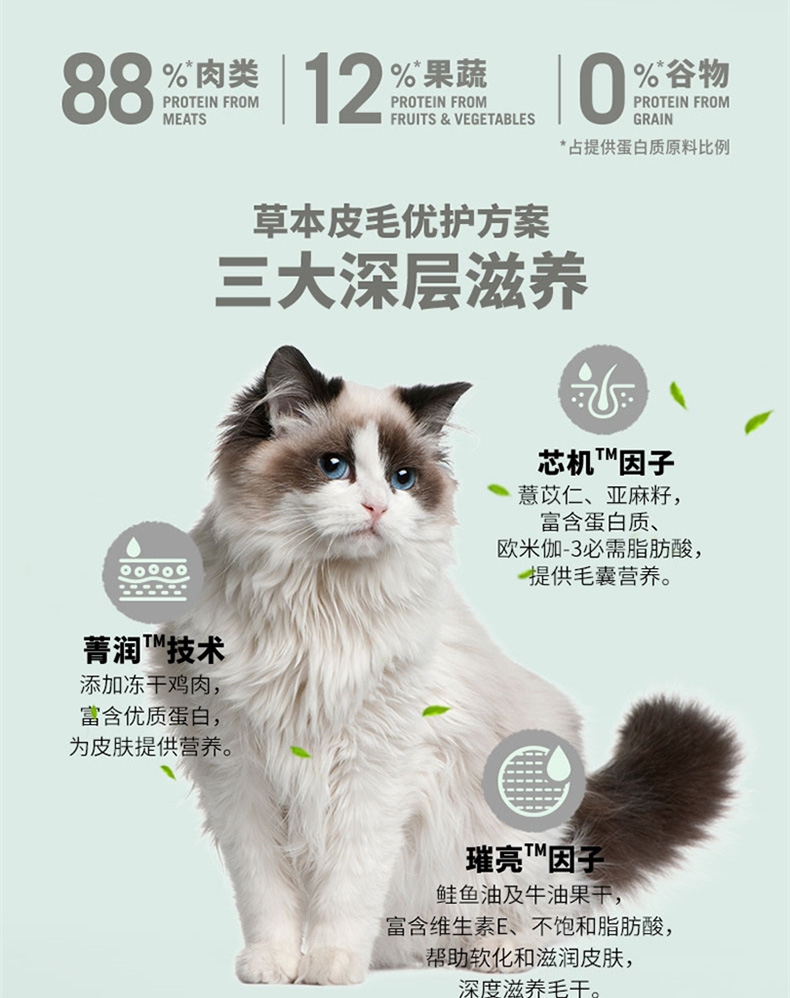 比瑞吉 皮毛优护成猫粮 2kg