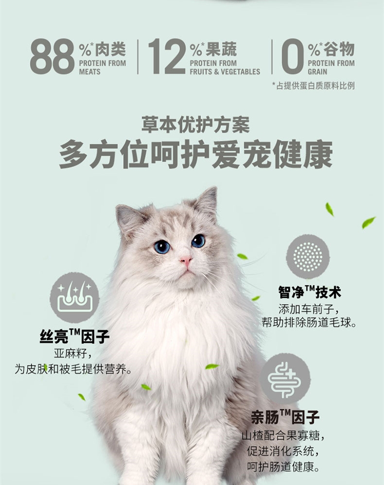 比瑞吉 去毛球成猫粮 2kg