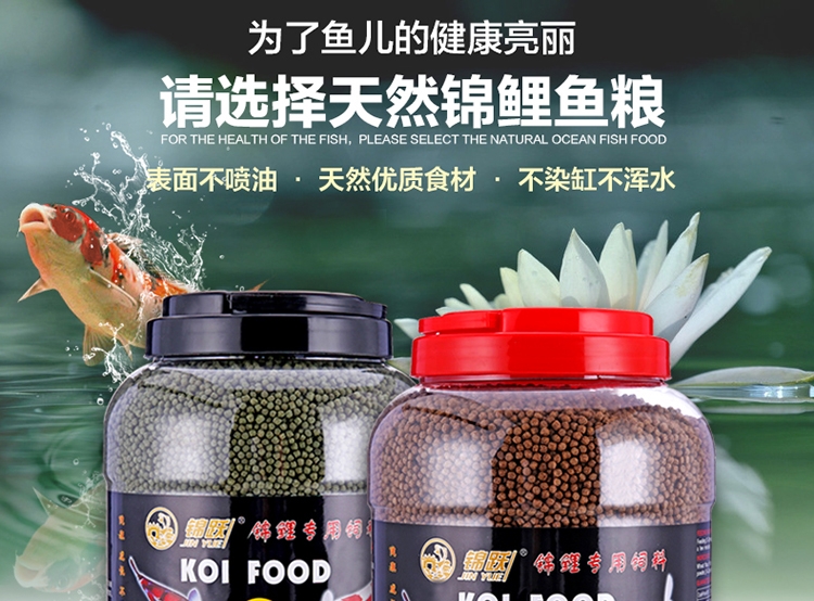锦跃锦鲤饲料鱼食锦鲤鱼饲料色扬螺旋藻金鱼饲料金鱼鱼食锦鲤鱼食