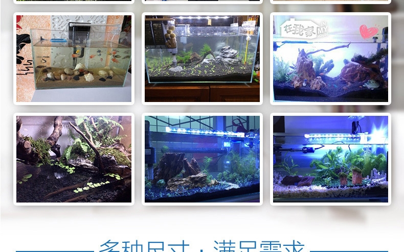 聚宝源 超白缸观赏鱼/龟/虾/草缸水族箱鱼缸 不包含照明灯 多款可选