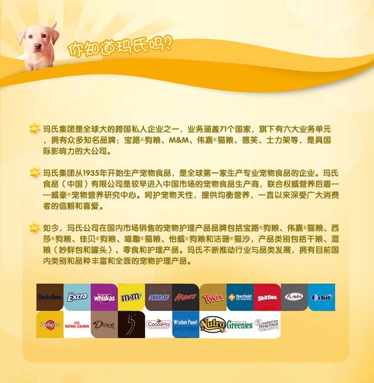 宝路Pedigree 幼犬钙奶棒洁齿咬胶60g*3 补钙磨牙两不误 狗零食