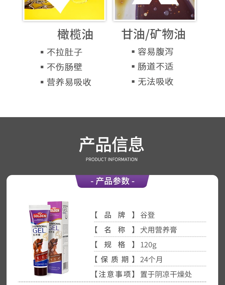 谷登 金装优加犬用营养膏 120g 强健体质