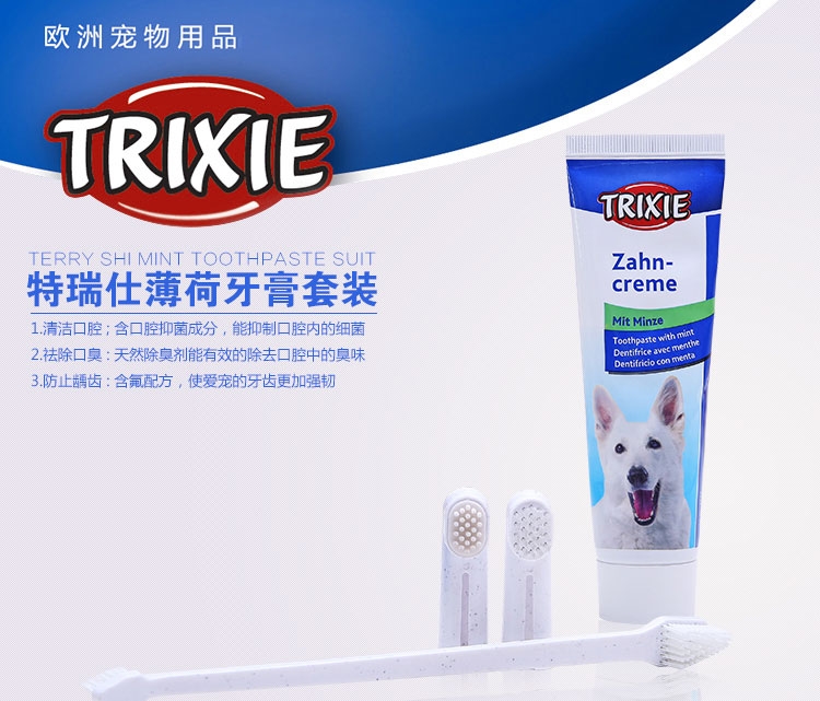 特瑞仕 薄荷牙膏套装100g 清洁口腔清新口气去口臭牙菌斑牙结石