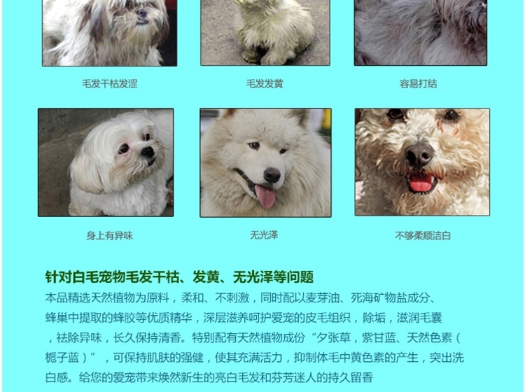 贝特爱思 白毛犬专业养护香波 400ml