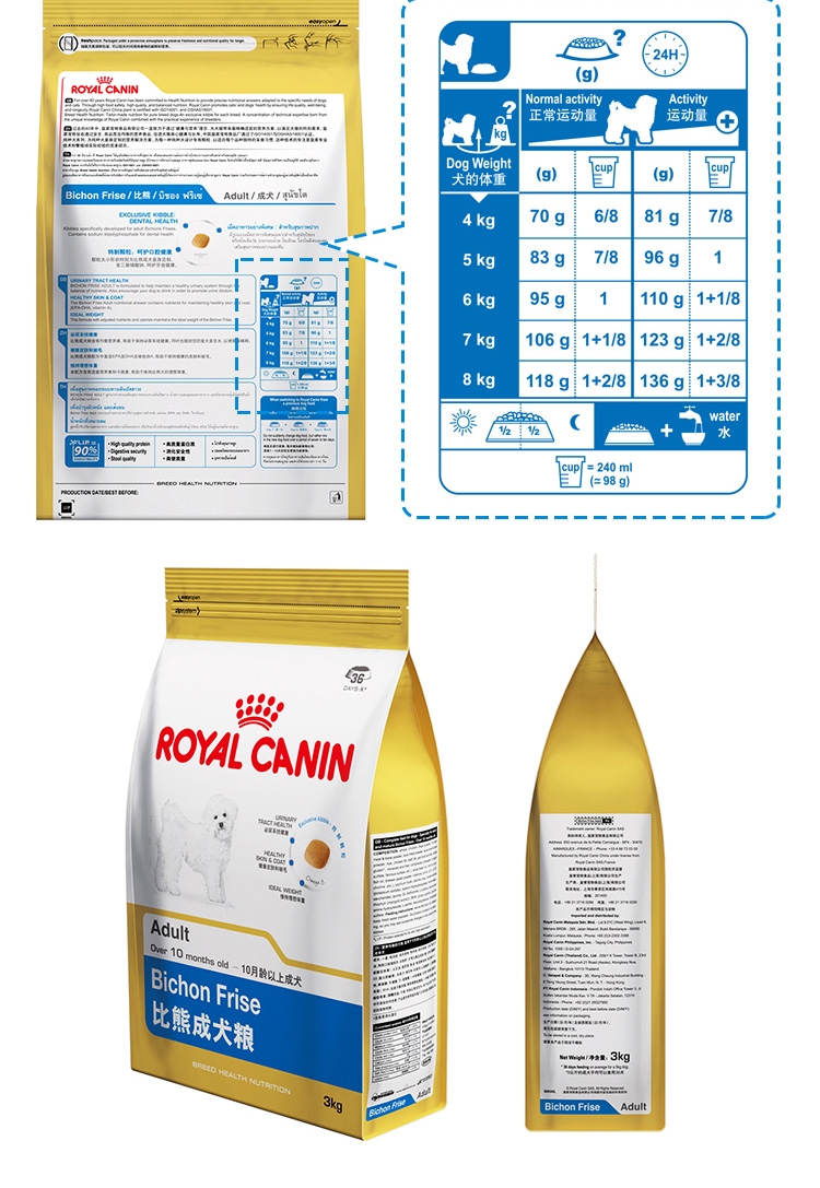 法国皇家ROYAL CANIN 比熊成犬粮3kg BF29