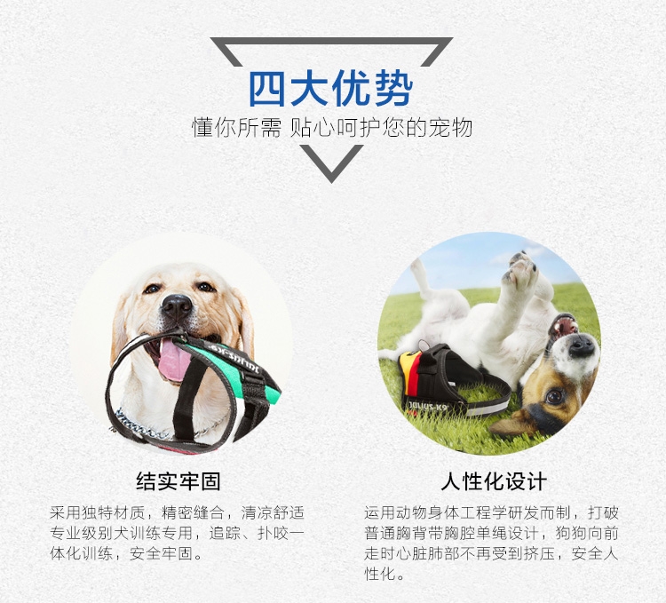 Julius K9 IDC国旗系列防冲胸背带 欧洲进口