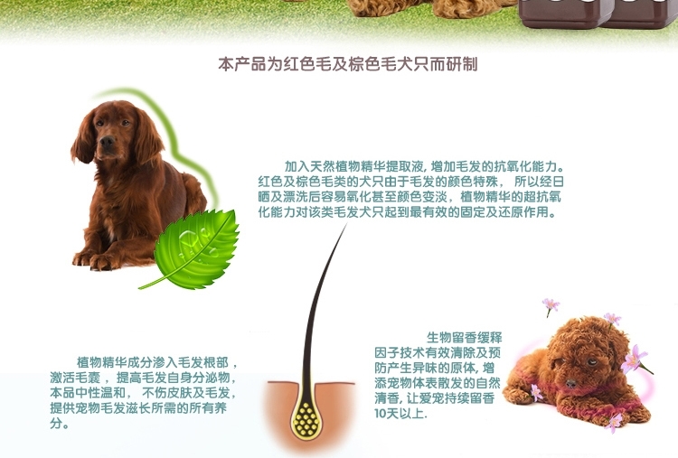 逸诺 SOS红棕毛犬专用香波沐浴露 530ml