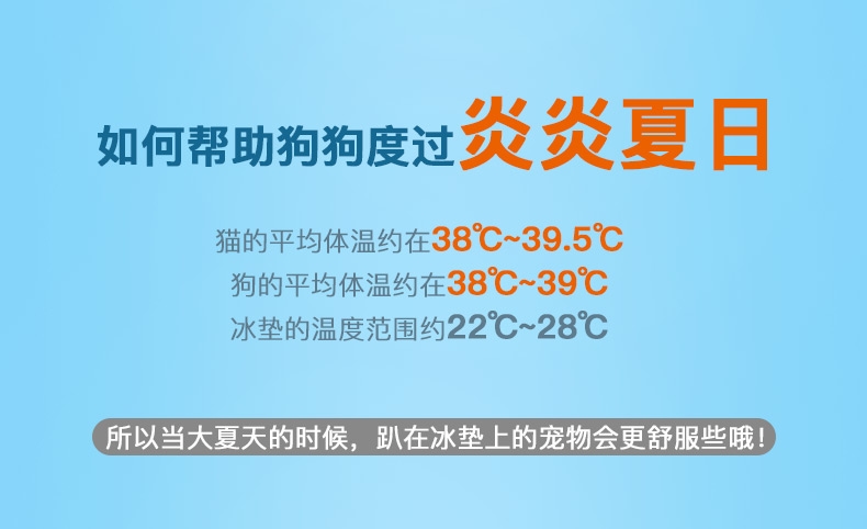 怡亲多可特 柔软海绵凝胶宠物冰垫 方形冰垫