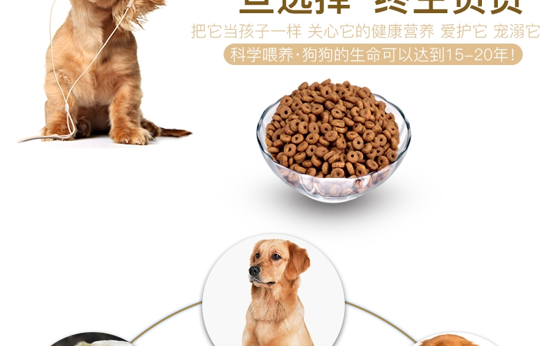 怡亲 金毛拉布拉多专用幼犬粮2.5kg